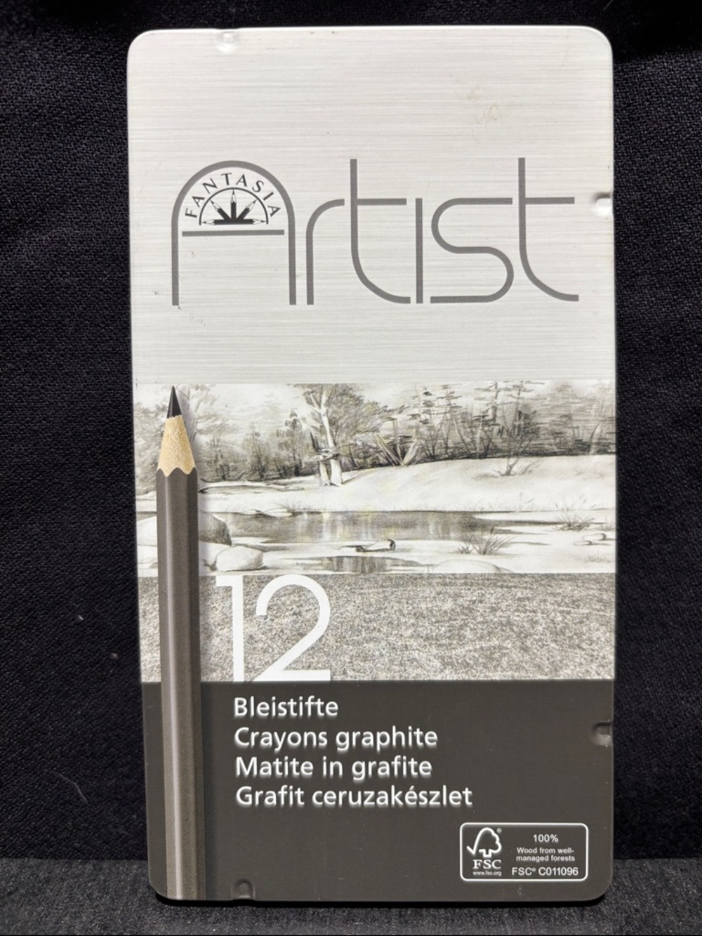 Artist Graphite Pencil Set - Gray (12 Pack)